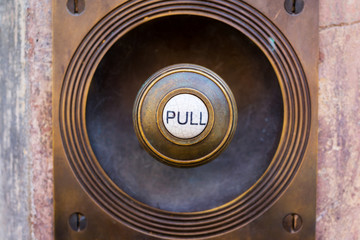 Vintage door knob pull bell