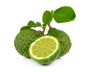 Bergamot fruit on a white background