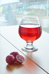 Red wine in a glass