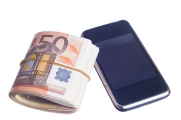 Mobile with fifty euro notes