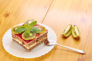 Dessert and kiwi