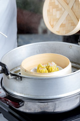 Chef cooking chinese food
