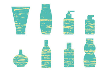 Set of cosmetic bottles