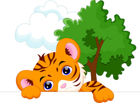 Cat and tiger cartoon