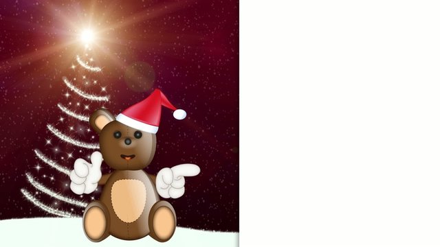 Toby Ted Teddy Bear Christmas Advertising Space