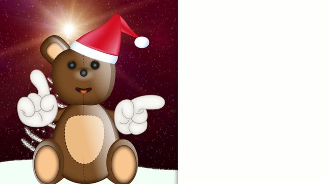 Toby Ted Teddy Bear Christmas Advertising Space