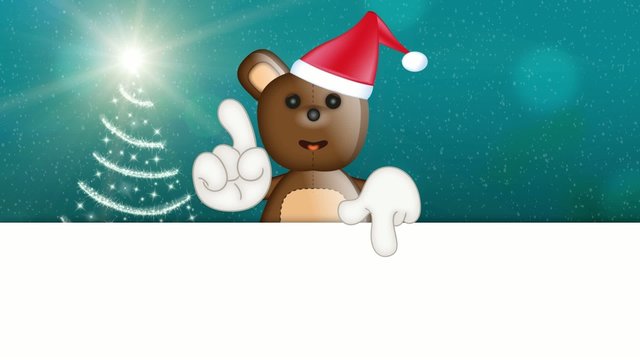 Toby Ted Teddy Bear Christmas Advertising Space