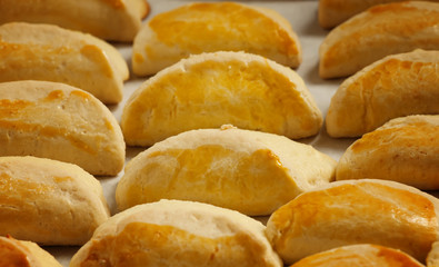 traditional Russian cuisine homemade biscuits with cheese, selec