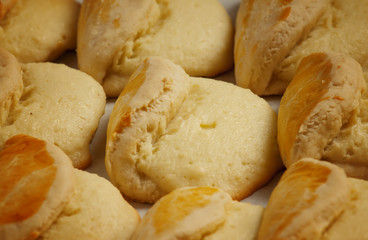 traditional Russian cuisine homemade biscuits with cheese, selec