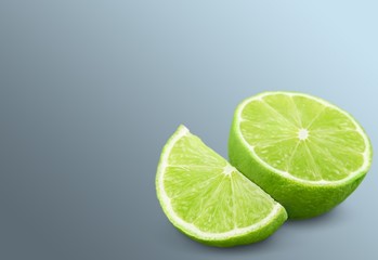 Citrus. Lime slices isolated on white background