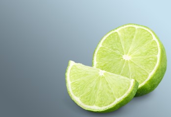 Citrus. Lime slices isolated on white background