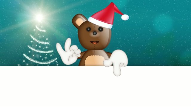 Toby Ted Teddy Bear Christmas Advertising Space