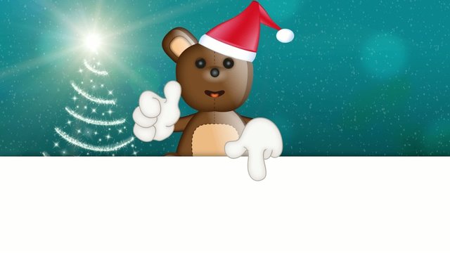 Toby Ted Teddy Bear Christmas Advertising Space