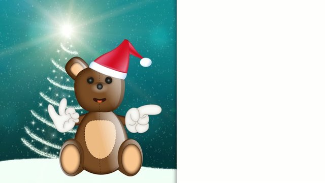 Toby Ted Teddy Bear Christmas Advertising Space