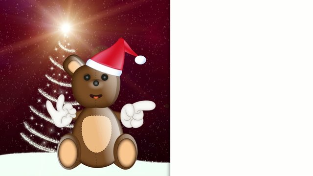Toby Ted Teddy Bear Christmas Advertising Space