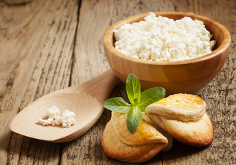 traditional Russian cuisine homemade biscuits with cheese, selec