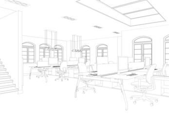 Entwurf modernes Büro