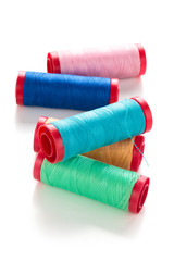 Colorful spools.