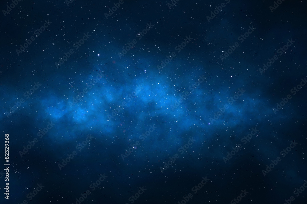 Wall mural night sky - universe filled with stars, nebula and galaxy