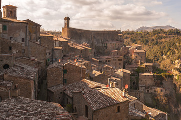 Fototapety  Piękne średniowieczne miasto w północnej Toskanii, Sorano