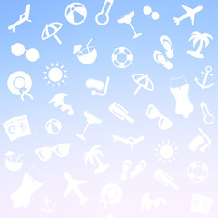 Summer background with text. Vector illustration.