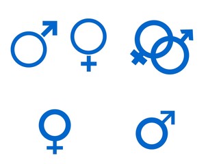 Symboles sexuels en 4 icônes