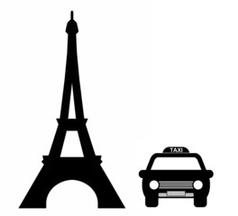 Taxi et la Tour Eiffel