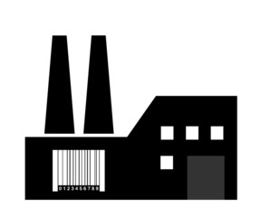 Code-barres sur une usine