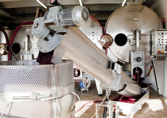 modern machine for the production of wine