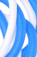 Flexible plastic corrugated pipes