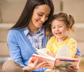 Mom with little daughter