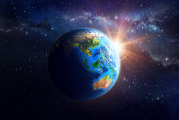Obraz na płótnie Canvas Planet Earth in outer space