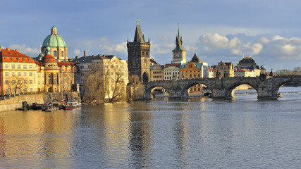 Praga ponte Carlo - obrazy, fototapety, plakaty