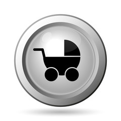 Baby carriage icon