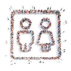 people in the form of men and women.