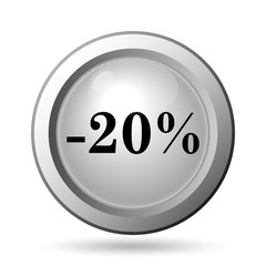 20 percent discount icon
