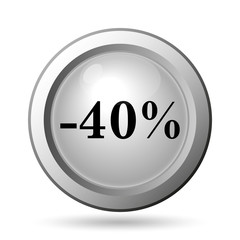 40 percent discount icon
