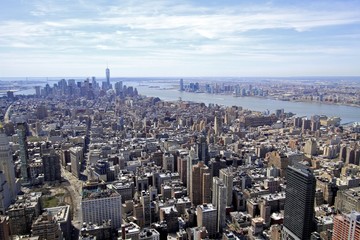 Fototapeta premium Aerial view of NYC from Empire States bldg