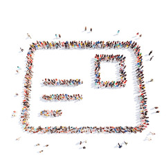 people in the form of a letter.