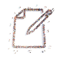 people in the form of a folder.