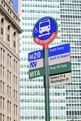 NYC sign - bus stop