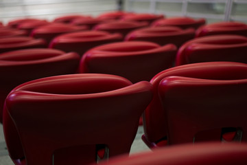 Empty Red Concert Chairs - 82340549