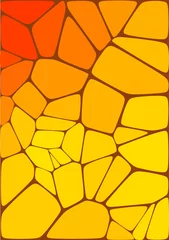 Fensteraufkleber mosaic composition with ceramic geometric shapes © igor_shmel