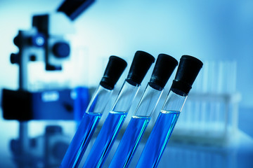 Test tubes in laboratory