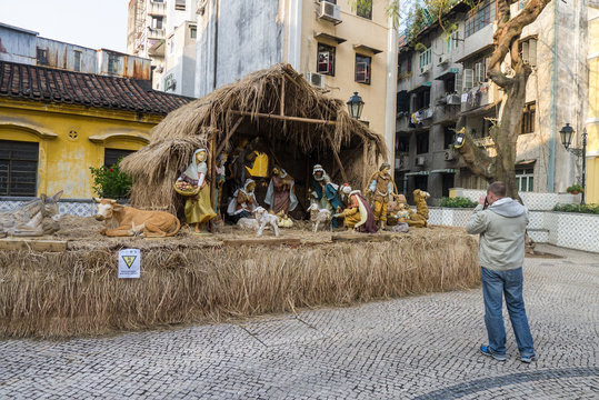 Weihnachtskrippe in Macau