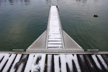 Parking sous la neige
