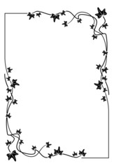 Silhouette frame with ivy