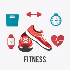 Naklejka premium Fitness design.