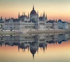Zelfklevend Fotobehang View of hungarian Parliament building, Budapest © boule1301