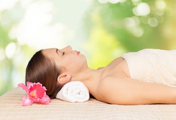Obraz na płótnie Canvas Spa Treatment. Head massage